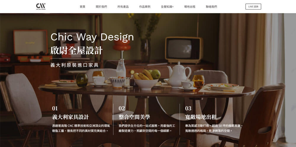 進口家俱推薦品牌：啟尉全屋設計